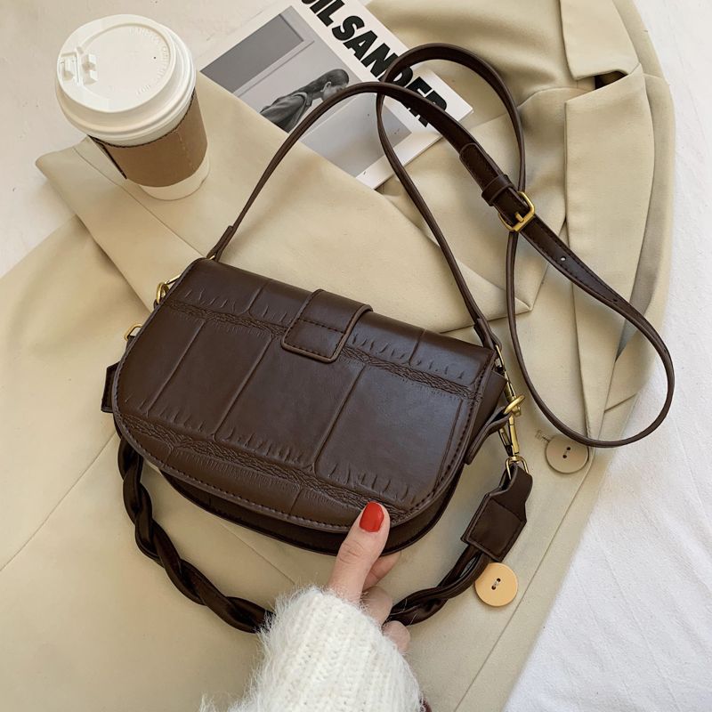 Gillen Damska Mała Skórzana Torebka Crossbody - Czarny