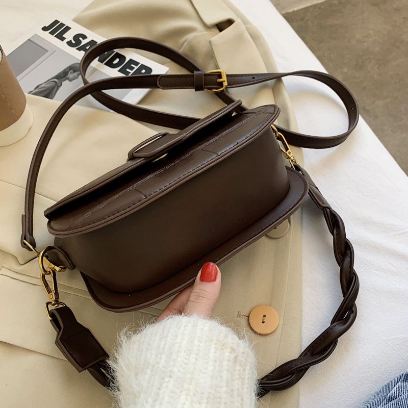 Gillen Damska Mała Skórzana Torebka Crossbody - Czarny