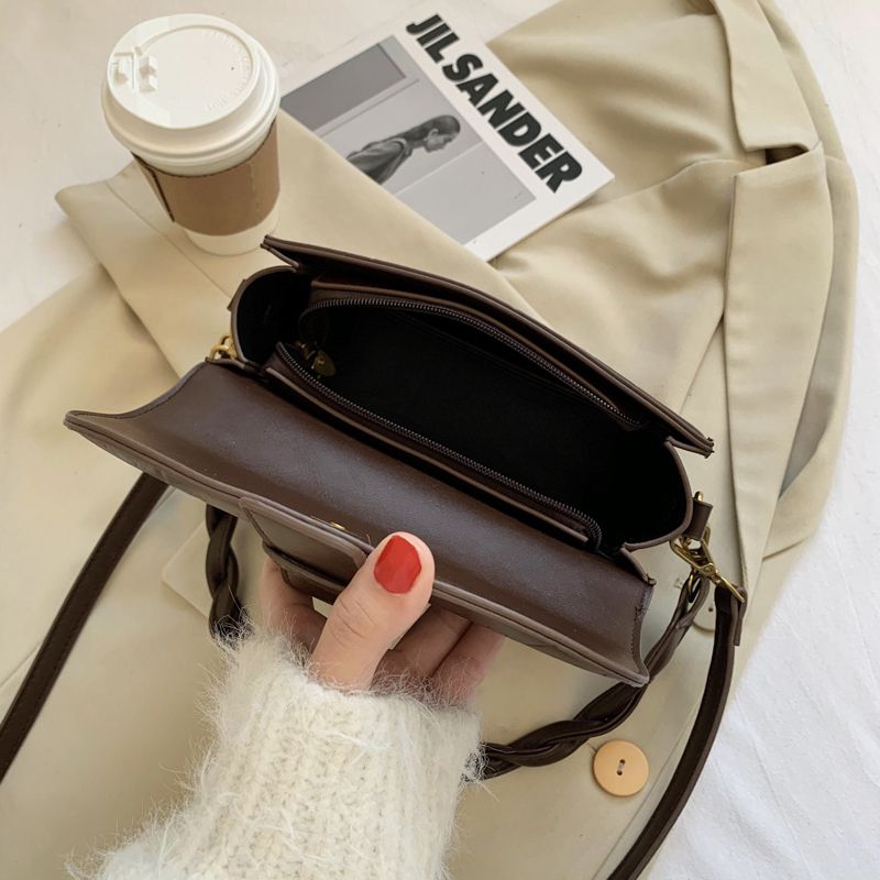 Gillen Damska Mała Skórzana Torebka Crossbody - Czarny