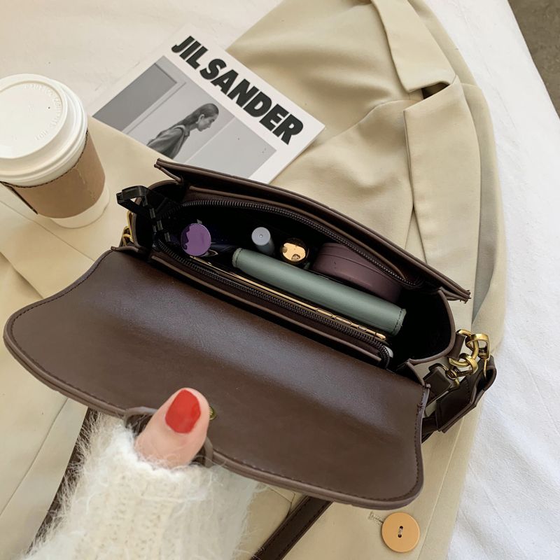 Gillen Damska Mała Skórzana Torebka Crossbody - Czarny