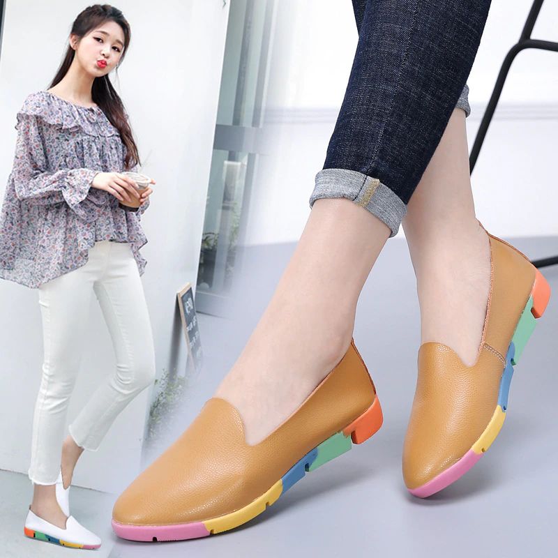 Gina Damskie Płaskie Buty Typu Slip-on - Czarny