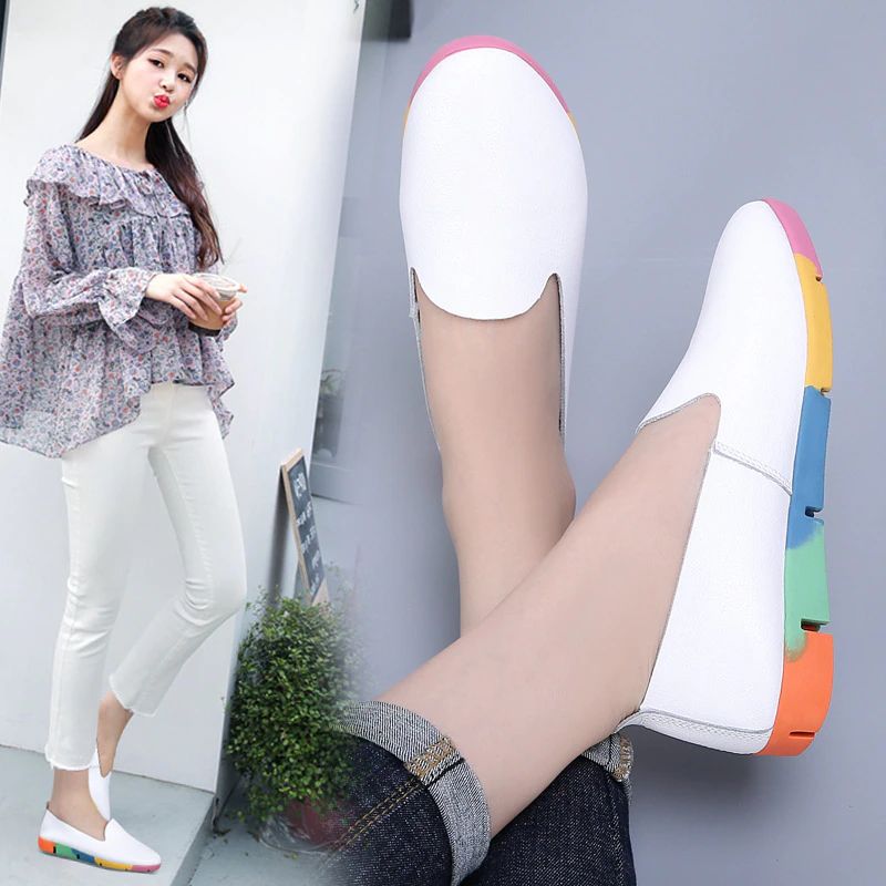 Gina Damskie Płaskie Buty Typu Slip-on - Czarny