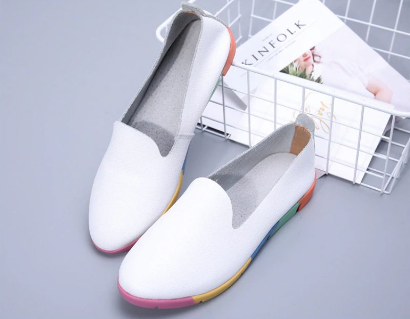 Gina Damskie Płaskie Buty Typu Slip-on - Czarny