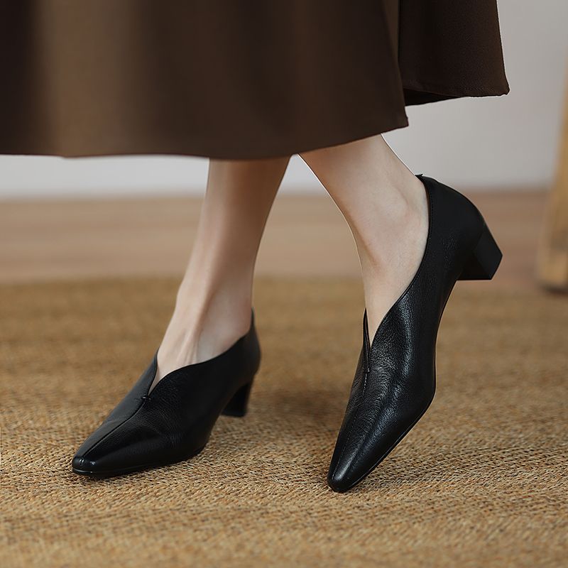 Gina Damskie Wygodne Eleganckie Czółenka - Czarny
