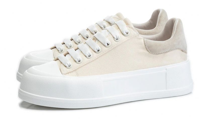 Giordano Damskie Sznurowane Buty Sportowe Na Platformie - Khaki