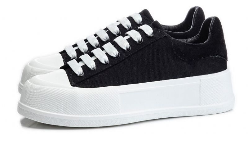 Giordano Damskie Sznurowane Buty Sportowe Na Platformie - Khaki