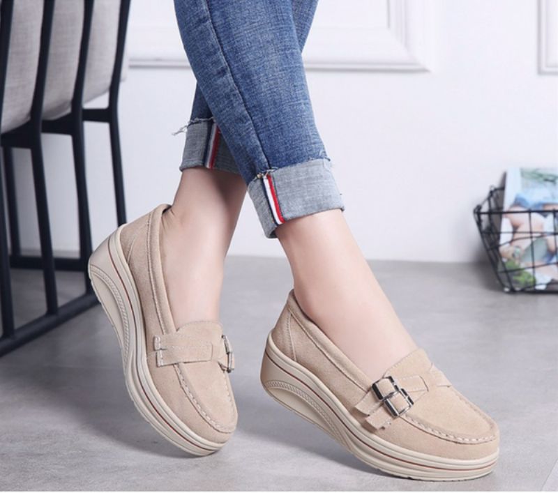 Gloriana Damskie Buty Na Platformie - Morelowy