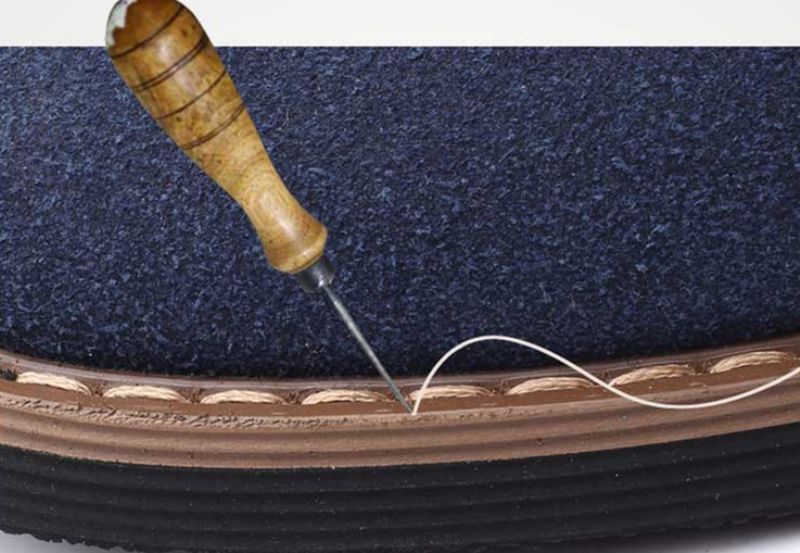 Gonzalo Męskie Mokasyny Eleganckie Buty - Niebieski