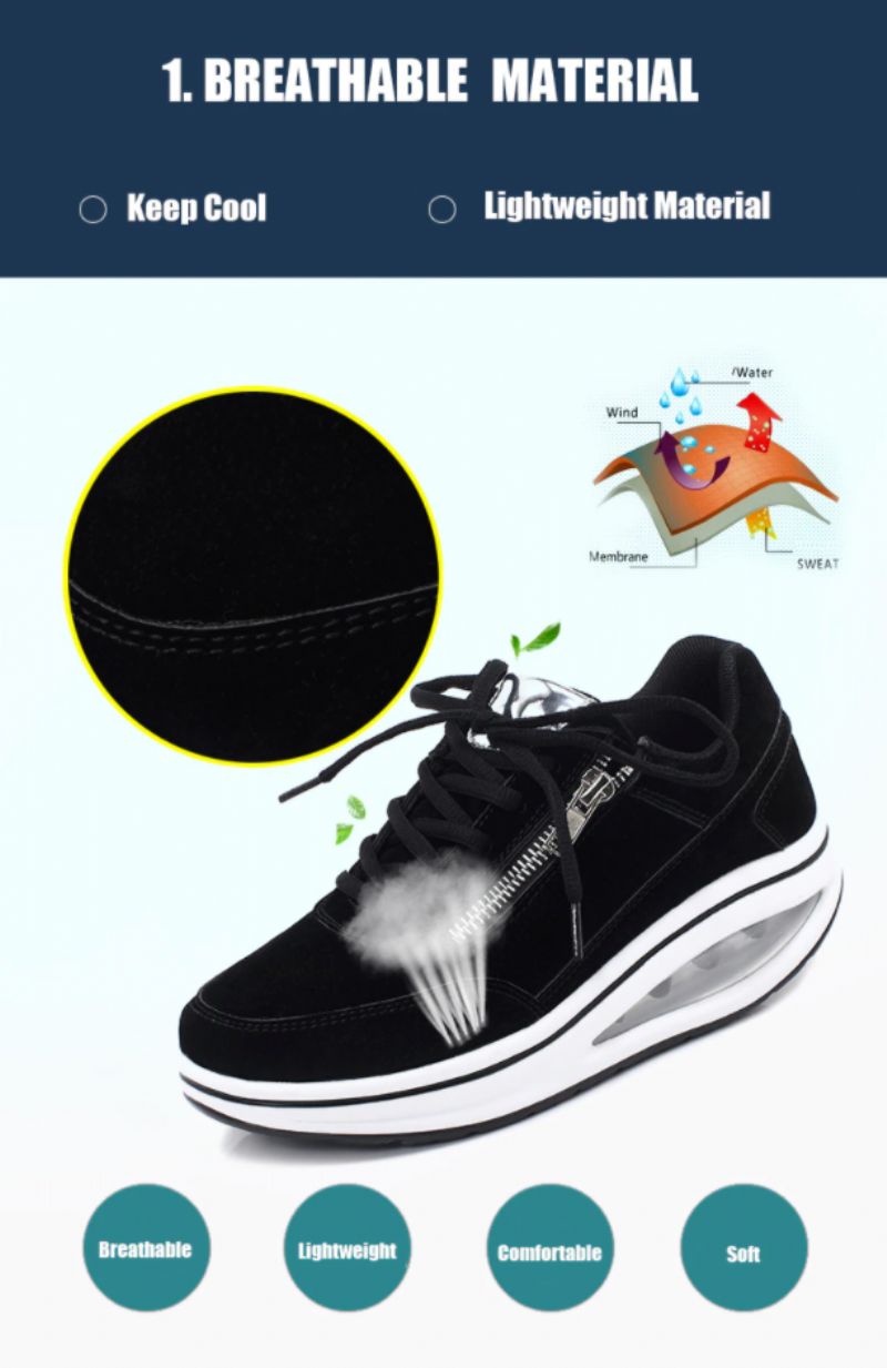 Gowalk Max Damskie Buty Płaskie Z Platformą - Czarny