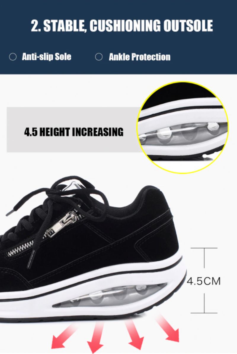 Gowalk Max Damskie Buty Płaskie Z Platformą - Czarny