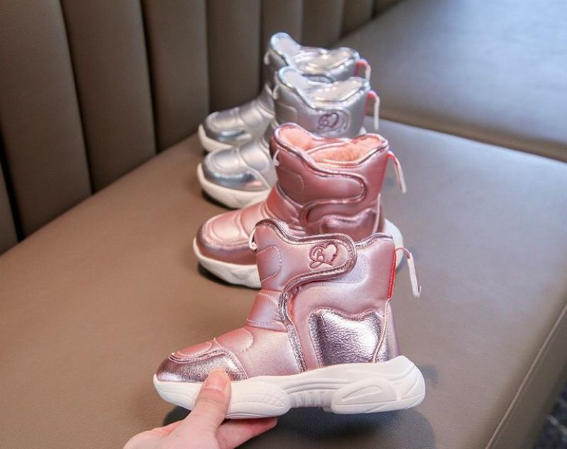 Grace Dziewczęce Buty Zimowe - Srebrny futro