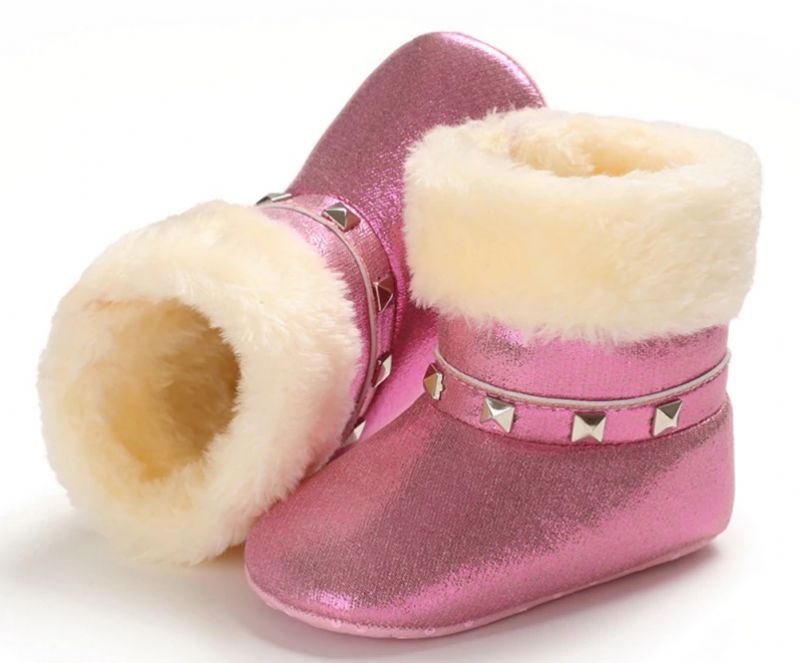 Gracia Baby Dziewczęce Buty Zimowe - Różowe futro