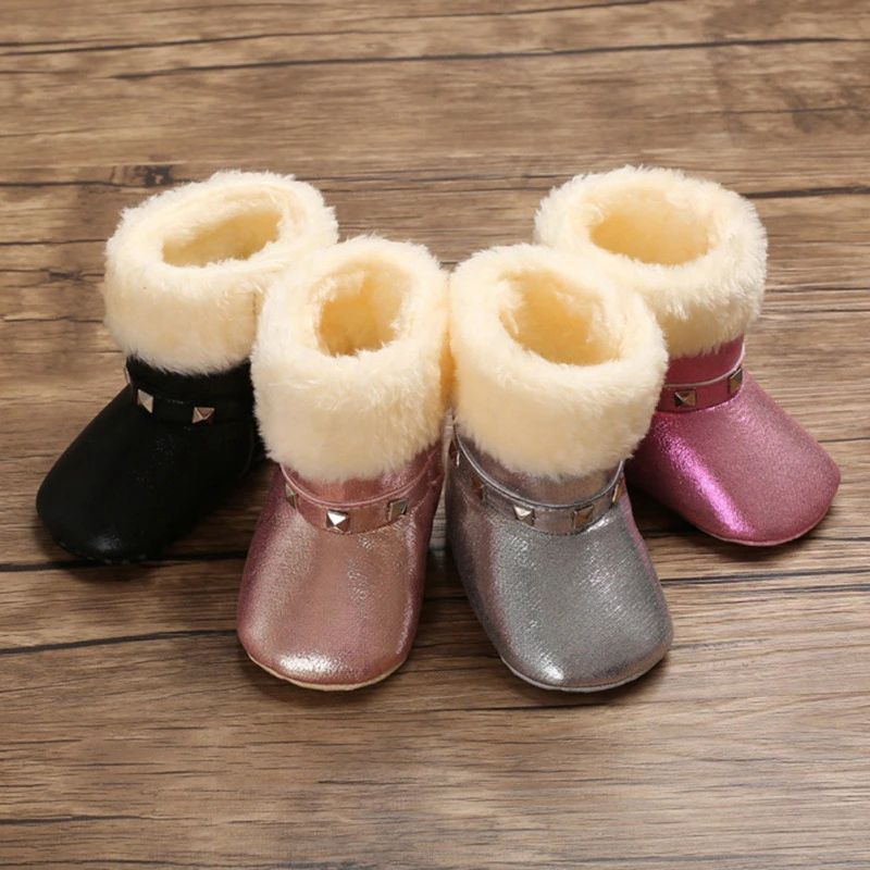 Gracia Baby Dziewczęce Buty Zimowe - Różowe futro