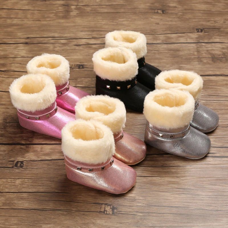 Gracia Baby Dziewczęce Buty Zimowe - Różowe futro
