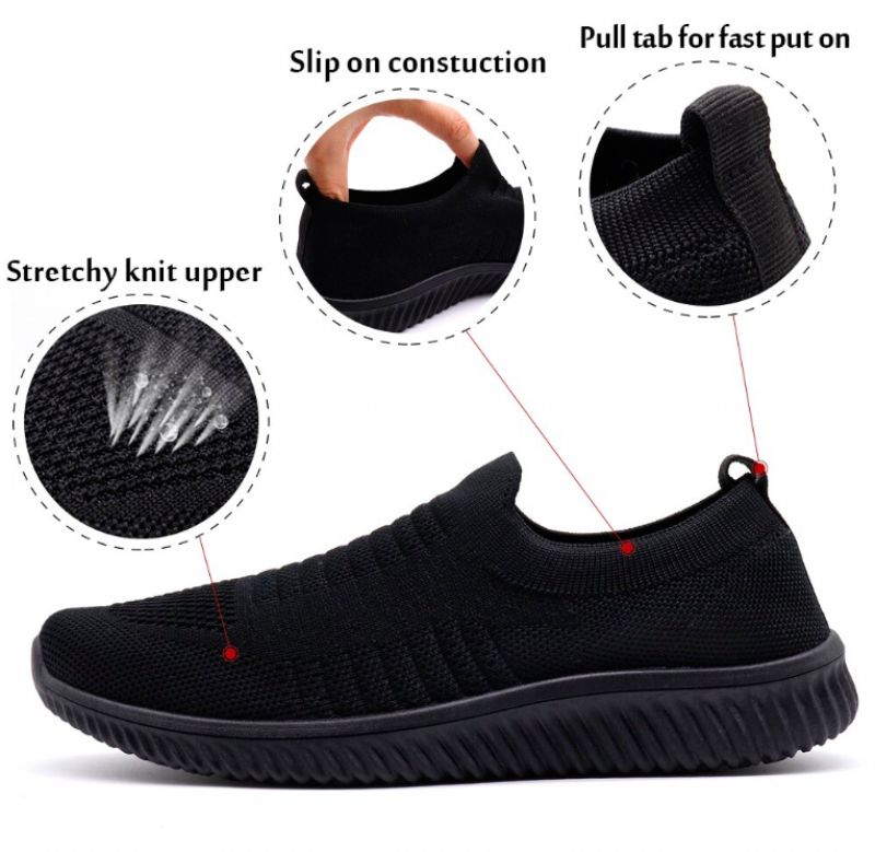 Gudula Damskie Buty Wsuwane - Czarny