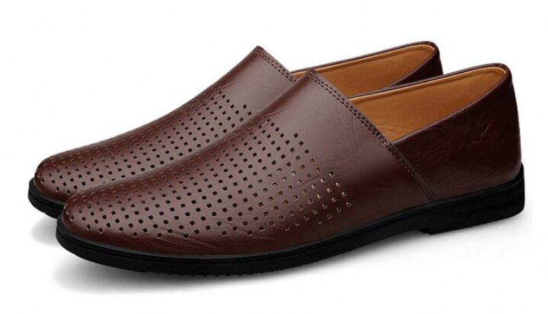Gustav Męskie Mokasyny Casualowe Buty - Brązowy