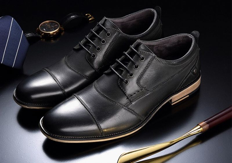 Hakimi Męskie Mokasyny Eleganckie Buty - Brązowy
