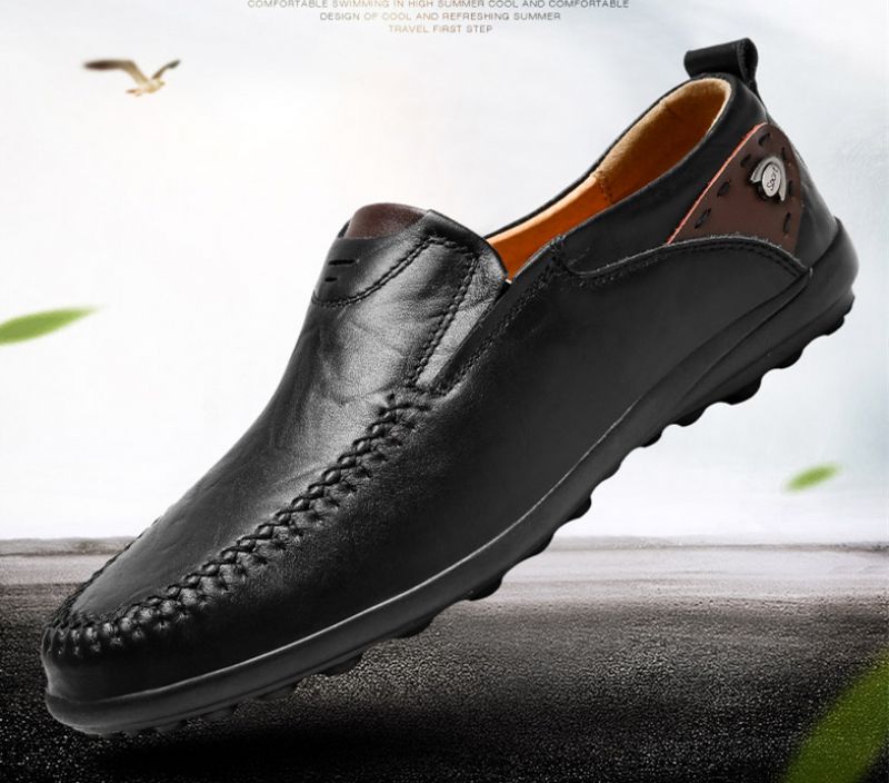 Hank Mokasyny Męskie Buty Casualowe - Czarny
