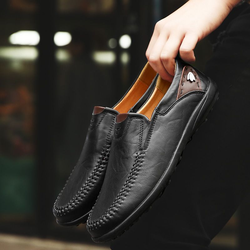 Hank Mokasyny Męskie Buty Casualowe - Czarny