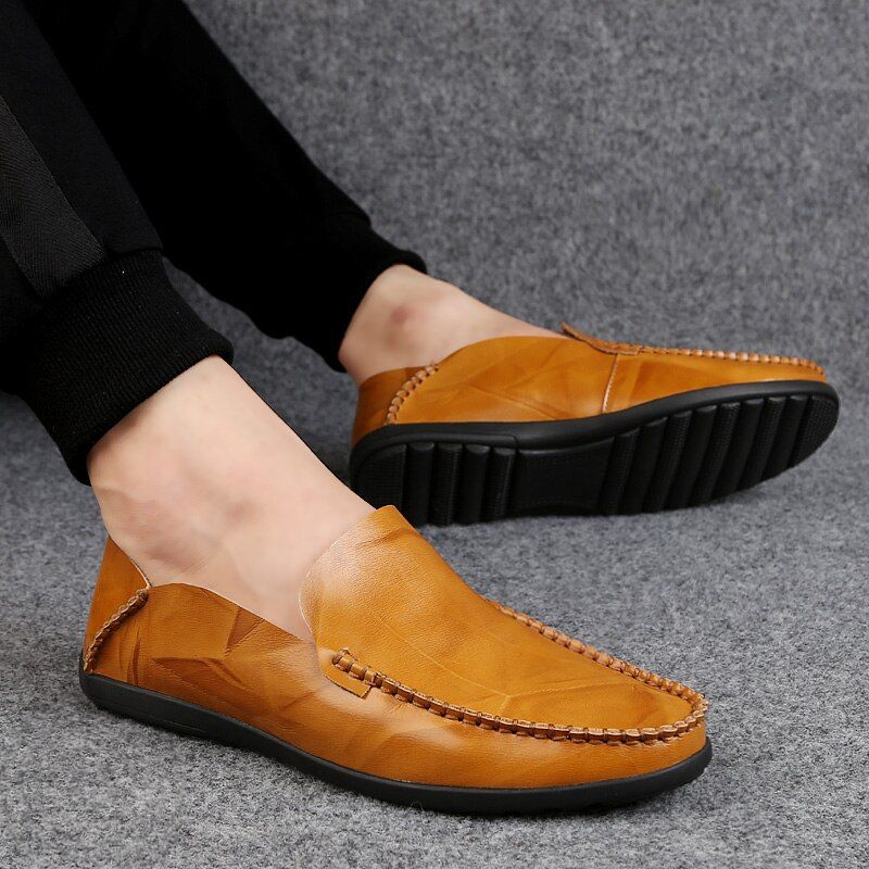 Harvey Męskie Mokasyny Casual - Kawowy