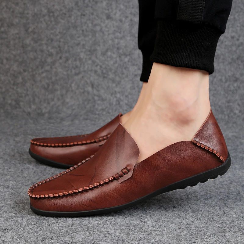 Harvey Męskie Mokasyny Casual - Kawowy