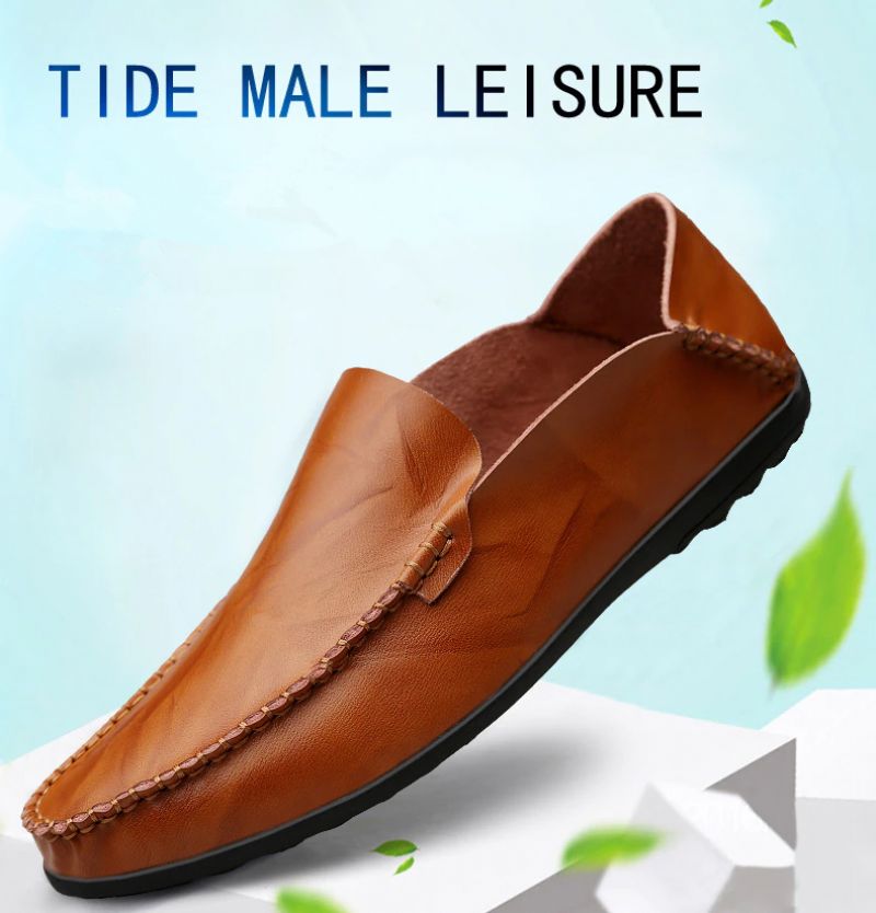 Harvey Męskie Mokasyny Casual - Kawowy