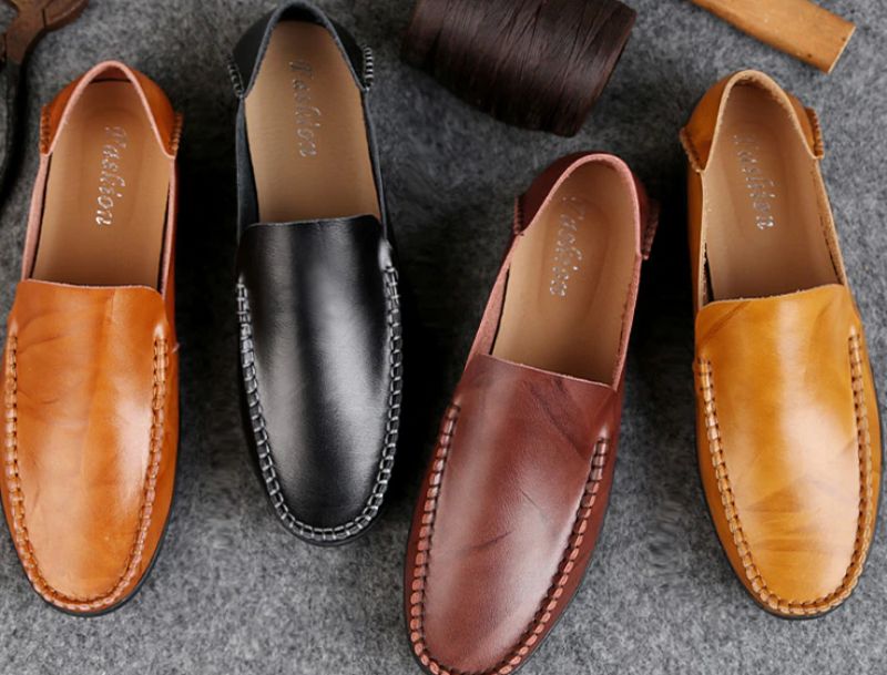 Harvey Męskie Mokasyny Casual - Kawowy