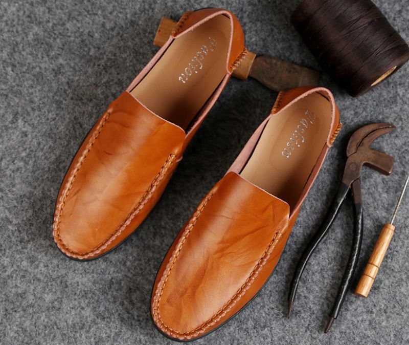 Harvey Męskie Mokasyny Casual - Kawowy