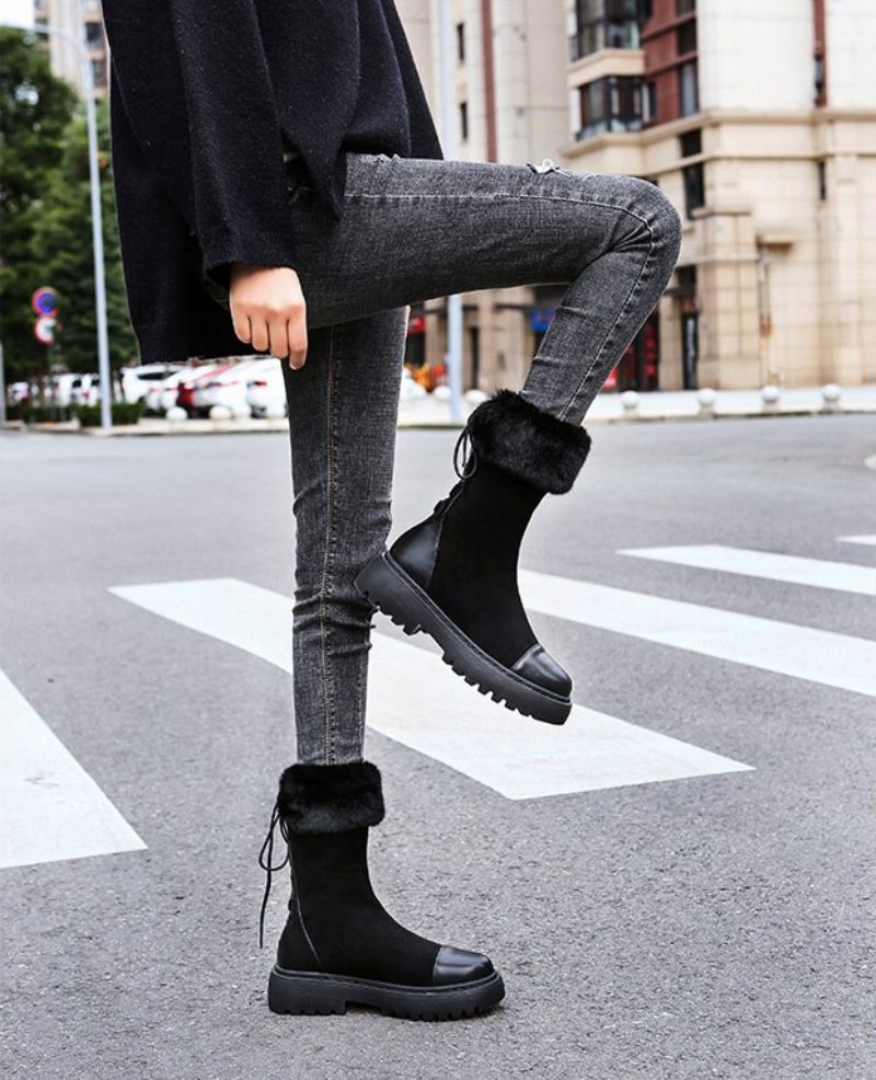 Henna Damskie Buty Do Połowy Łydki - Brązowy