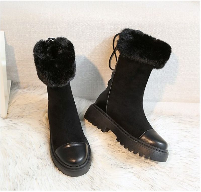 Henna Damskie Buty Do Połowy Łydki - Brązowy