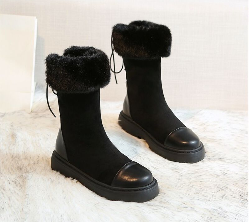 Henna Damskie Buty Do Połowy Łydki - Brązowy