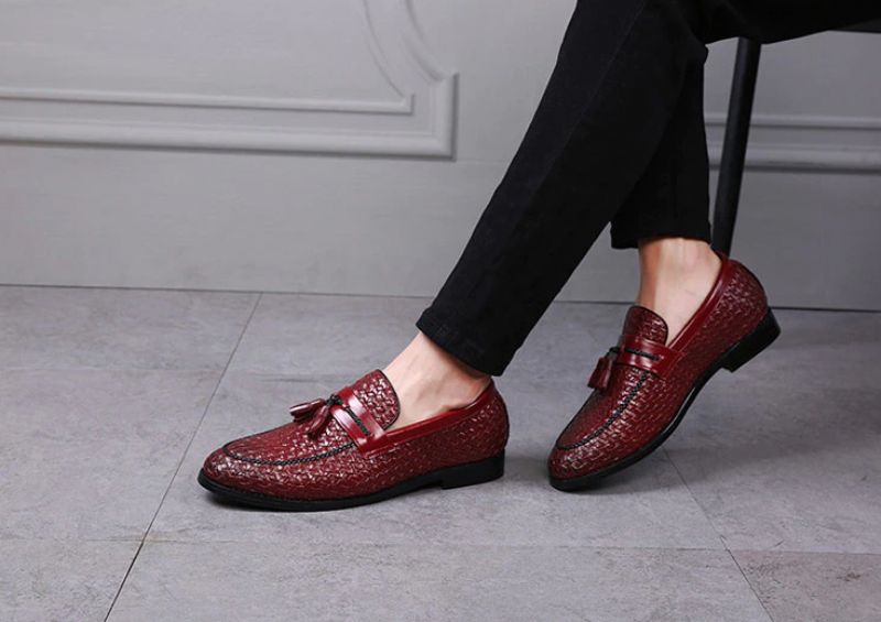 Hershel Męskie Mokasyny Buty Eleganckie - Niebieski