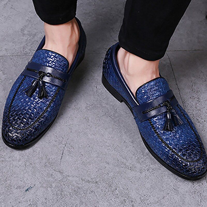 Hershel Męskie Mokasyny Buty Eleganckie - Niebieski