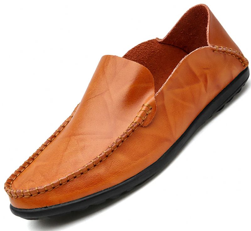 Hudson Mokasyny Męskie Buty Casualowe - Pomarańczowy