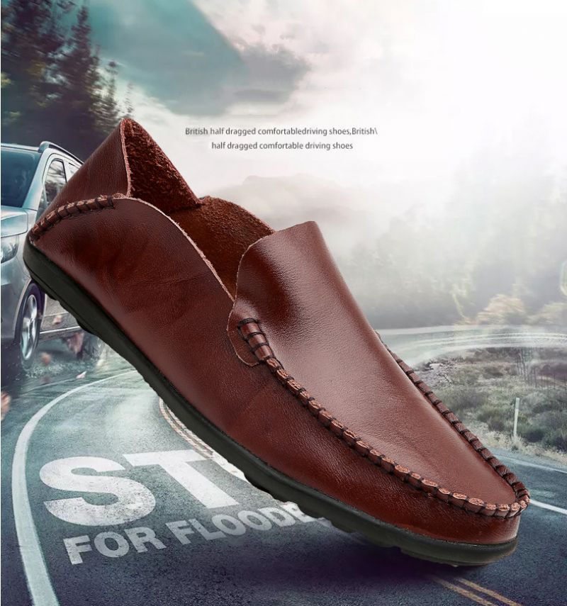 Hudson Mokasyny Męskie Buty Casualowe - Pomarańczowy