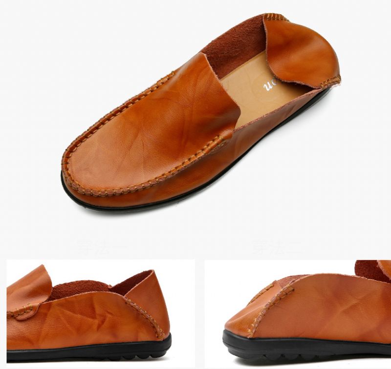 Hudson Mokasyny Męskie Buty Casualowe - Pomarańczowy