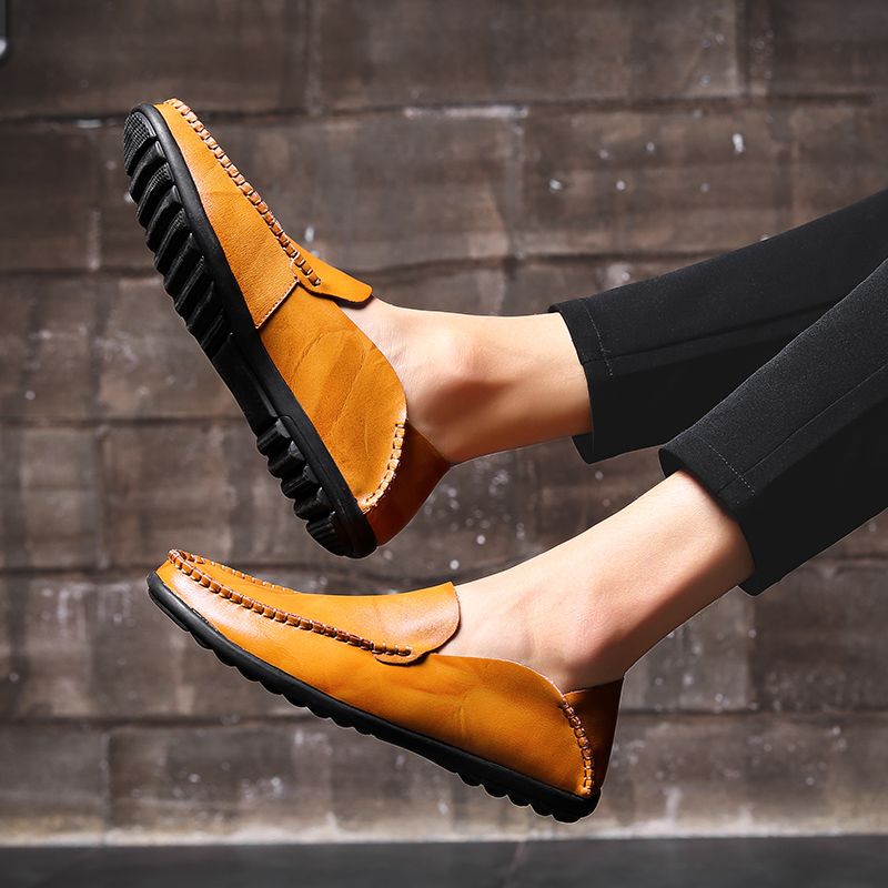 Hudson Mokasyny Męskie Buty Casualowe - Pomarańczowy