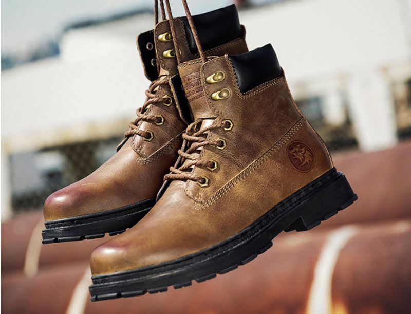 Hugo Męskie Buty Ocieplane - Bez futra Khaki