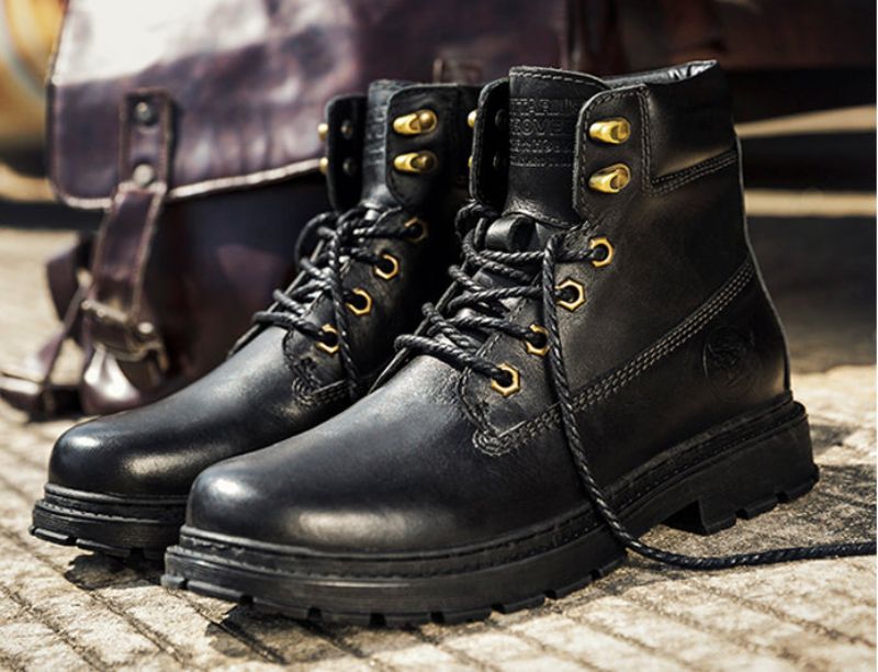 Hugo Męskie Buty Ocieplane - Bez futra Khaki
