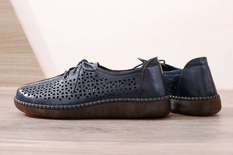 Imbert Damskie Buty Typu Hollow Out Oxford - Czarny