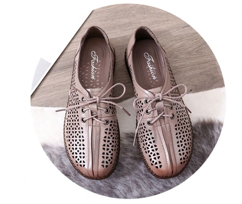 Imbert Damskie Buty Typu Hollow Out Oxford - Czarny
