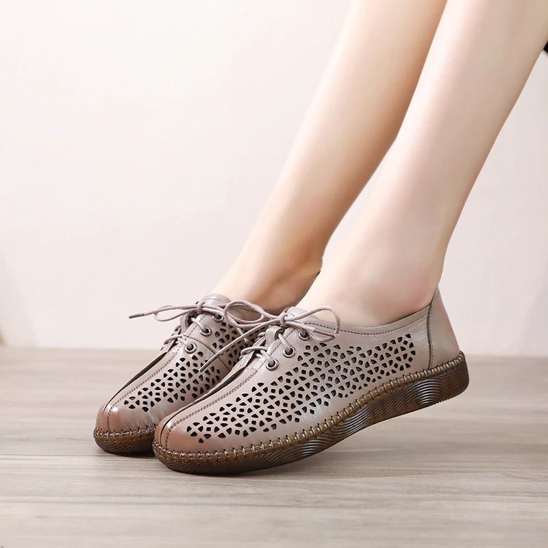 Imbert Damskie Buty Typu Hollow Out Oxford - Czarny