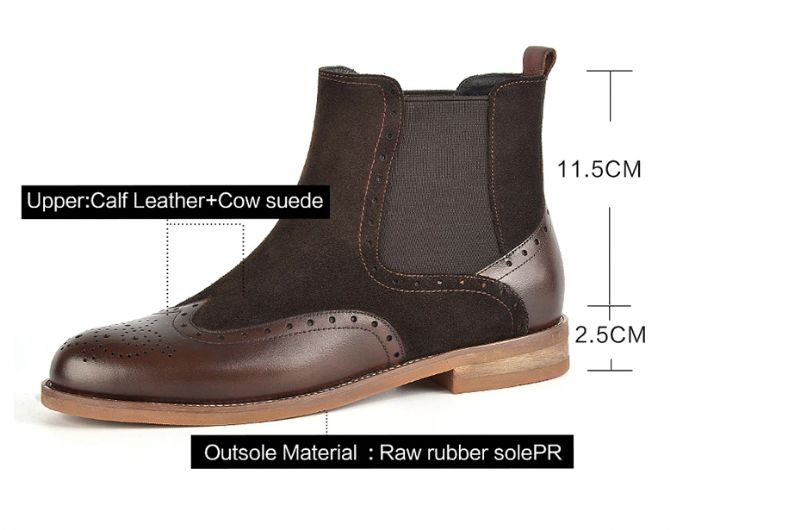 Indira Chelsea Buty Do Kostek - Brązowo-świńska