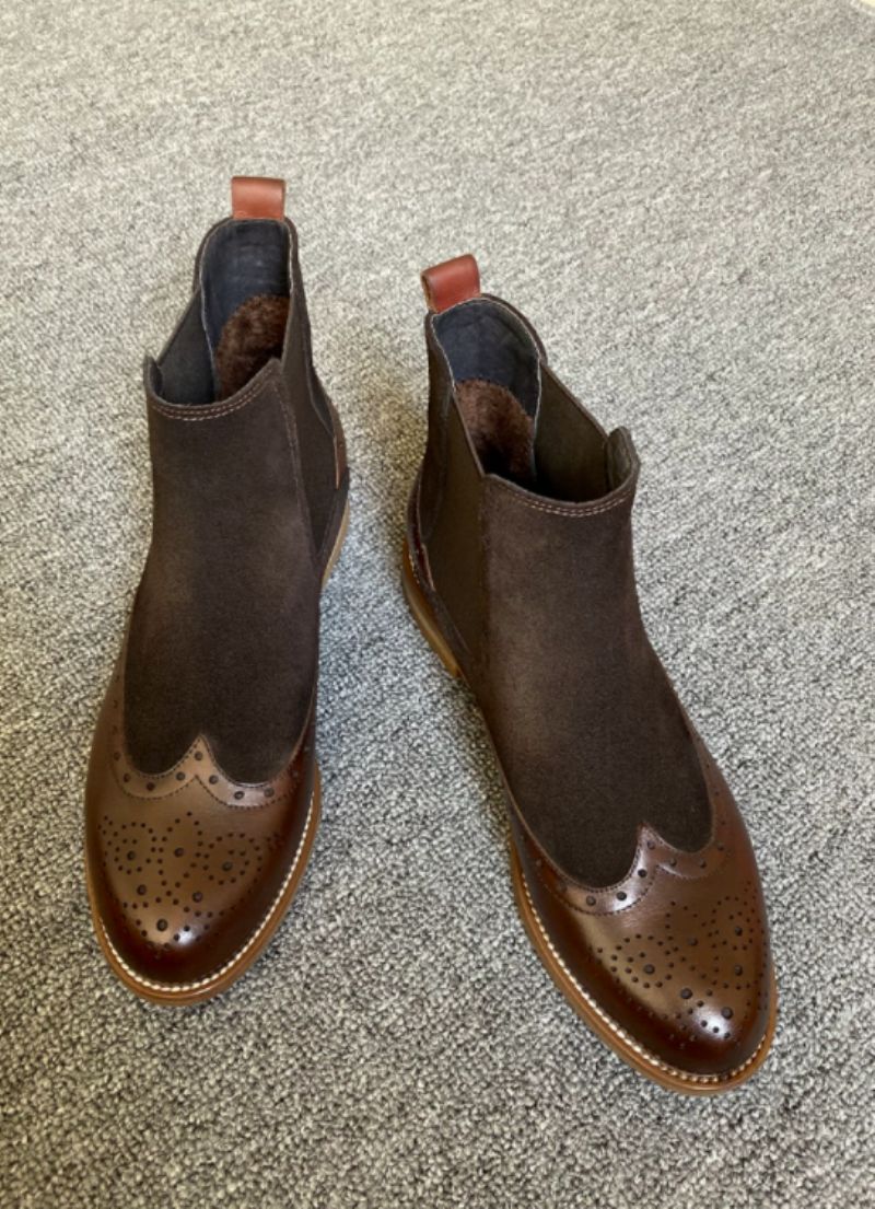 Indira Chelsea Buty Do Kostek - Brązowo-świńska