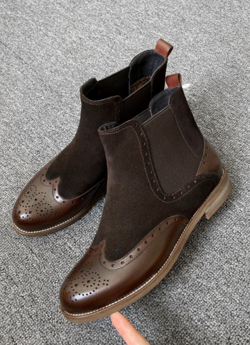 Indira Chelsea Buty Do Kostek - Brązowo-świńska