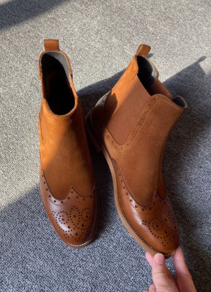 Indira Chelsea Buty Do Kostek - Brązowo-świńska