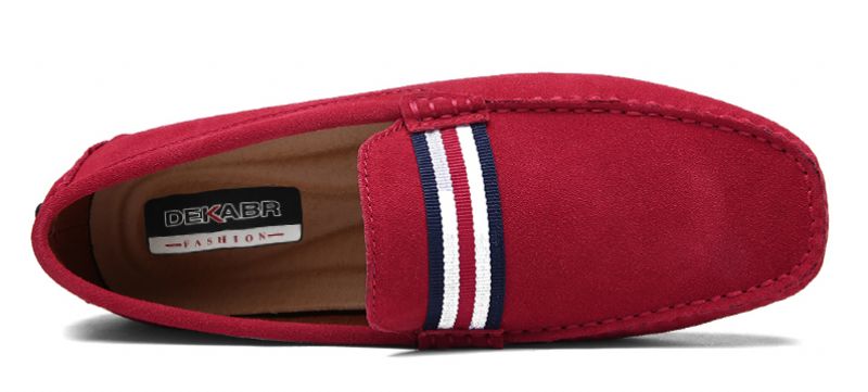 Irving Męskie Mokasyny Eleganckie Buty - Czerwony