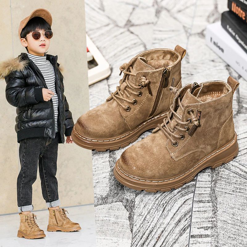 Isidro Chłopięce Buty Zimowe - Khaki
