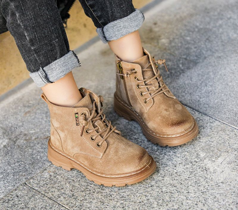 Isidro Chłopięce Buty Zimowe - Khaki