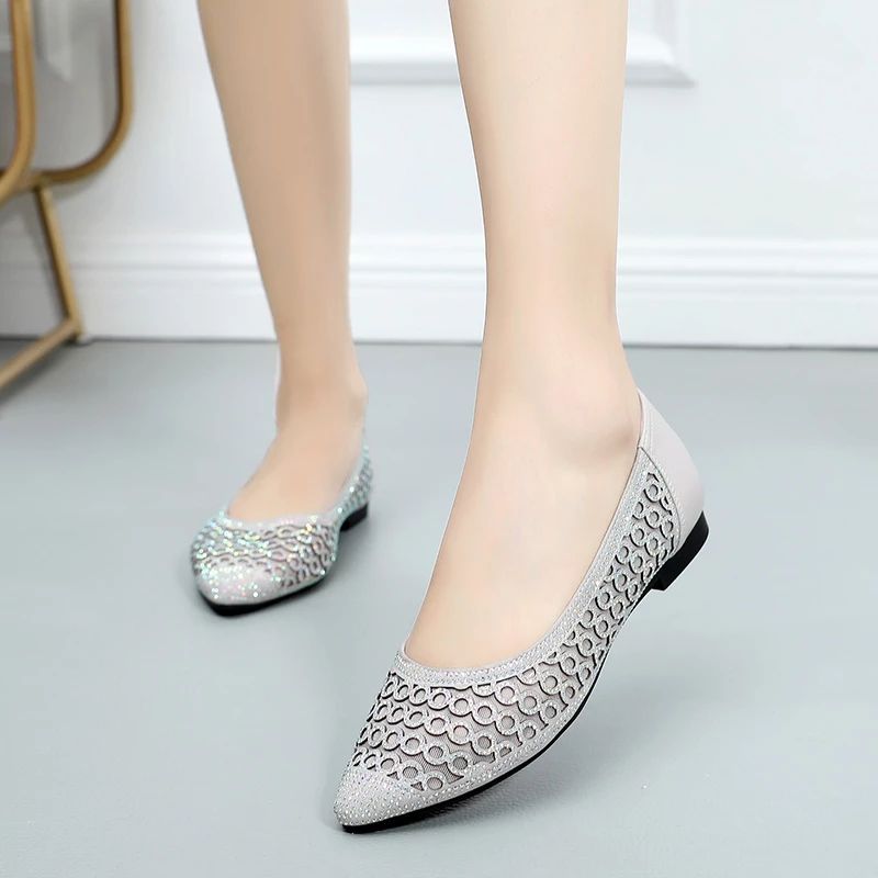 Italia Damskie Płaskie Buty - Beżowy